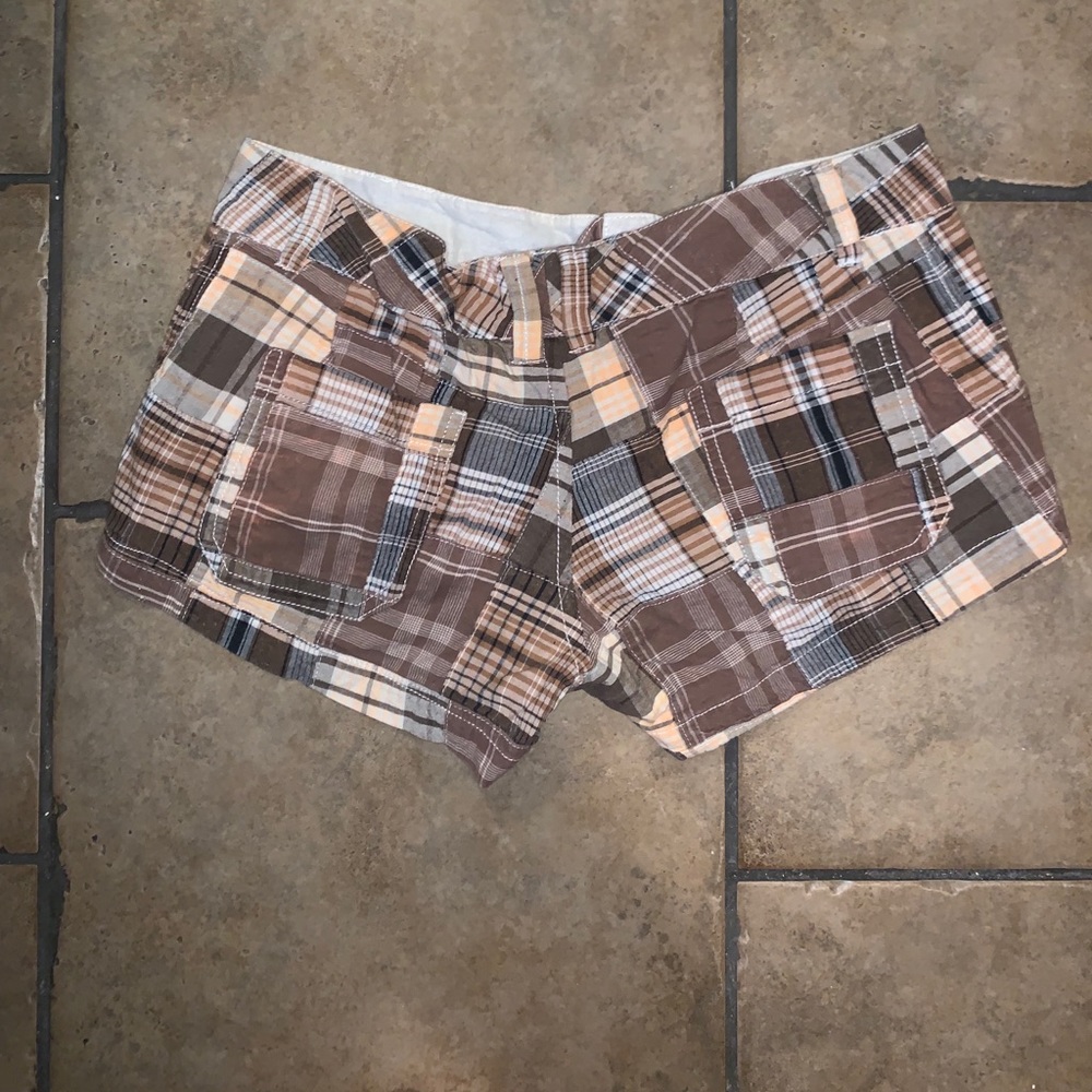 Plad brown hint short shorts
